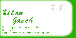milan gasch business card